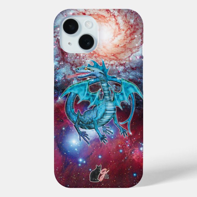 Fall Turquoise Cosmic Dragon Case-Mate iPhone Hülle (Rückseite)