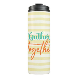 Fall Typografy Design - Herbst zusammenbringen Thermosbecher