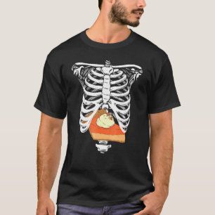 Fall und Erntedank Pumpkin Pie Eater Ribcage Xr T-Shirt