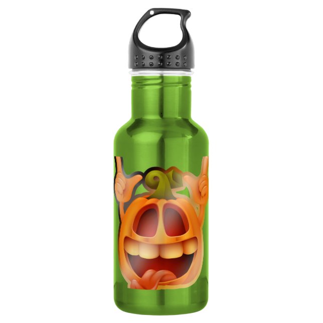 Fall- und Halloween-Sticker Edelstahlflasche (Vorderseite)