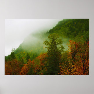 Fall- und Nebeldruck Poster