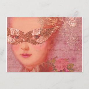 Fall-und Winter-Ball-Maskerade Marie Antoinette Einladung