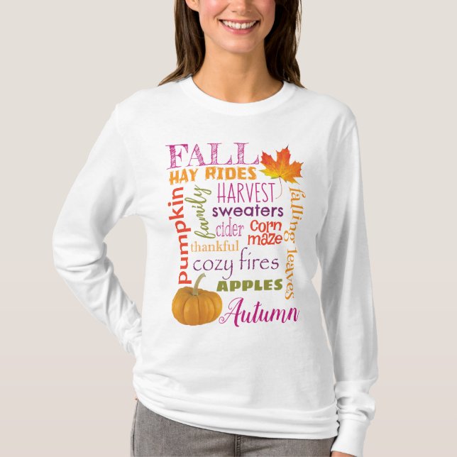 Fall-Untergrundbahn-Kunst-langer Hülsen-T - Shirt (Vorderseite)
