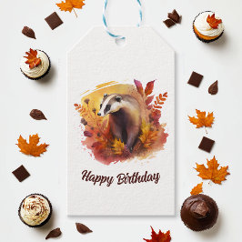 Fall vibes Badger - Geburtstag Geschenkanhänger