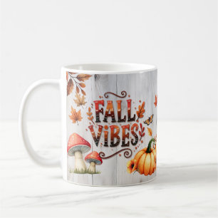 Fall Vibes Bunte Kürbis und Blätter Kaffeetasse
