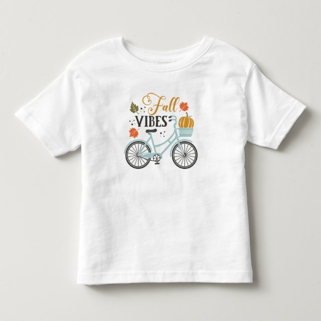 Fall Vibes by Bicycle Kleinkind T-shirt (Vorderseite)