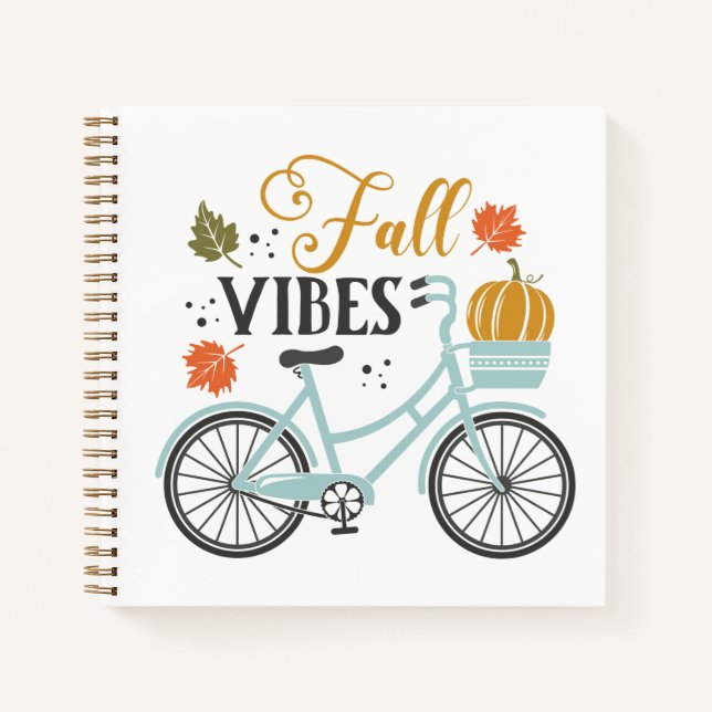 Fall Vibes by Bicycle Notizbuch (Vorderseite)