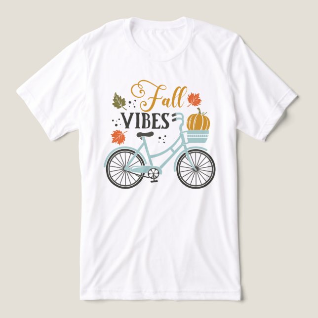 Fall Vibes by Bicycle Tri-Blend Shirt (Design Vorderseite)