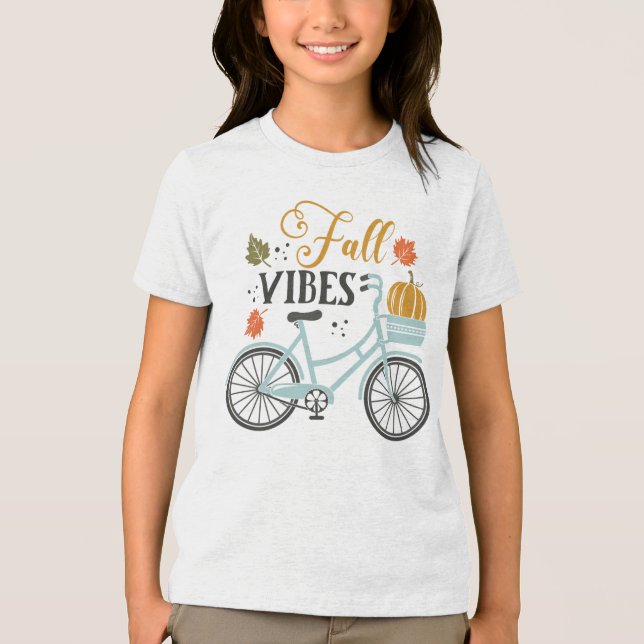 Fall Vibes by Bicycle Tri-Blend Shirt (Vorderseite)