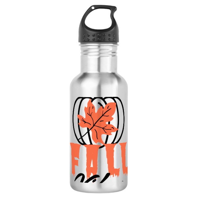 Fall Vibes Edelstahlflasche (Vorderseite)