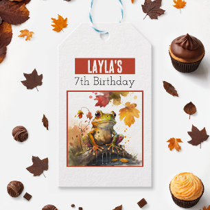 Fall vibes Frog - Geburtstag Geschenkanhänger