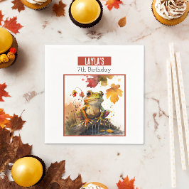 Fall vibes Frog - Geburtstag Serviette