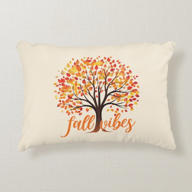 Fall Vibes - Gemütlicher Fall Tree Dekokissen (Vorderseite)