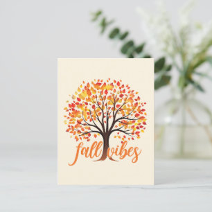 Fall Vibes - Gemütlicher Fall Tree Postkarte