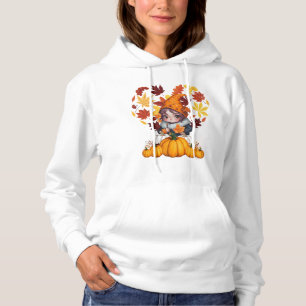 Fall Vibes Gnome Pumpkin Herz Hallo Herbst Vibes Hoodie