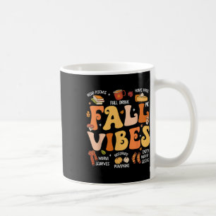 Fall Vibes Groovy Herbst Saison Pumpkin Gewürz Kaffeetasse