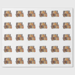 Fall Vibes Herbstlaubs Pumpkin Gewürz Erntedank Geschenkpapier