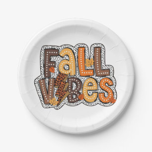 Fall Vibes Herbstlaubs Pumpkin Gewürz Erntedank Pappteller