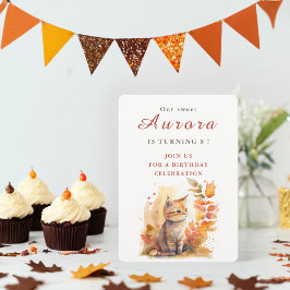 Fall vibes Kitten - Einladungskarte zum Geburtstag