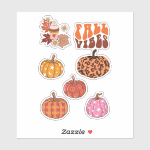 Fall Vibes Niedlich Pumpkin Stickers Aufkleber
