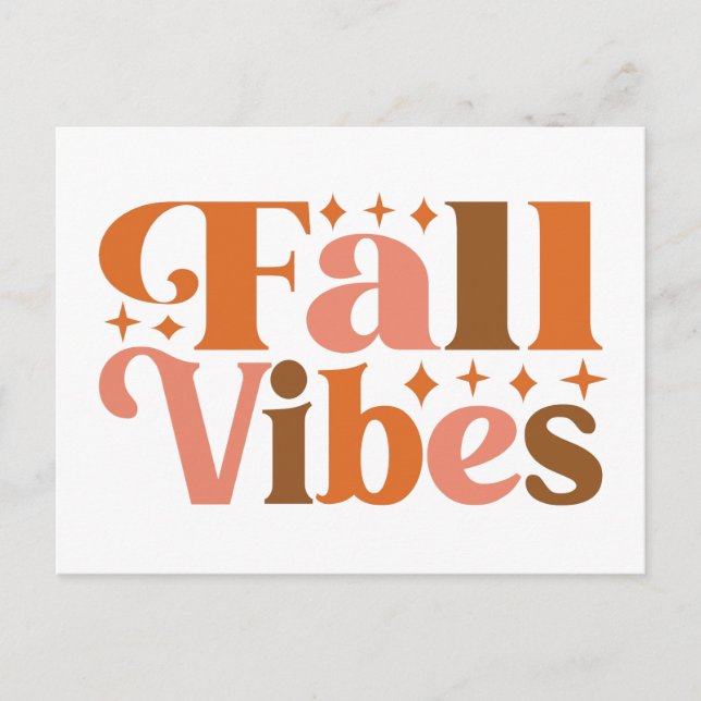 Fall Vibes Postkarte (Vorderseite)