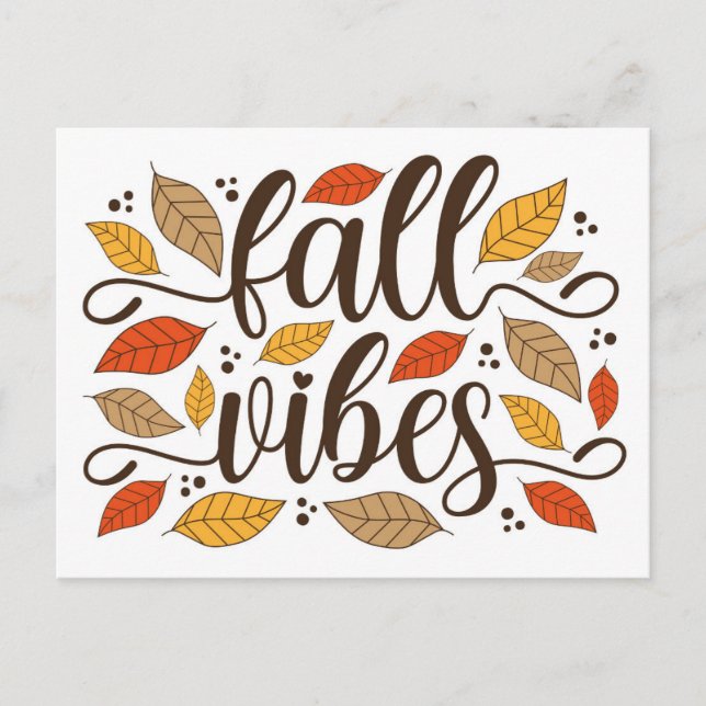Fall Vibes Postkarte (Vorderseite)