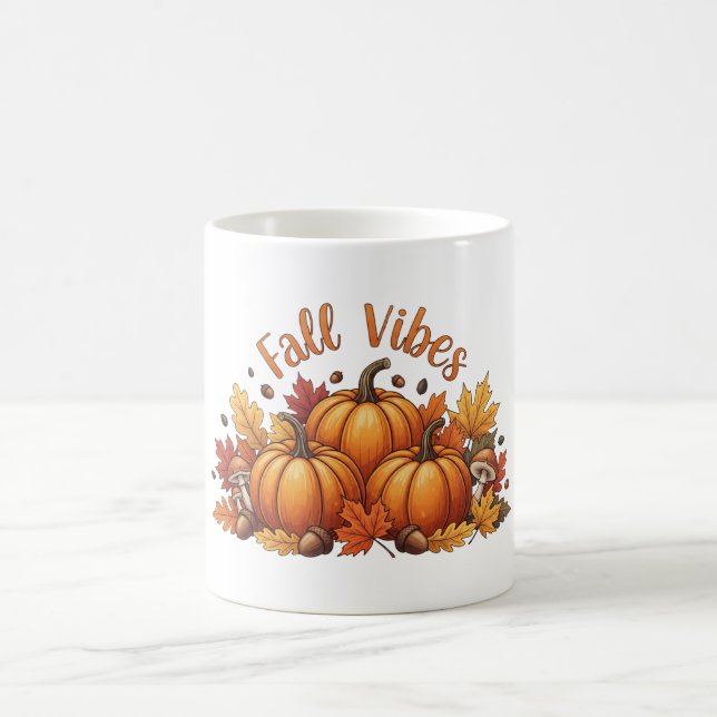 Fall Vibes Pumpkin - Gemütlicher Herbst Kaffeetasse (Mittel)