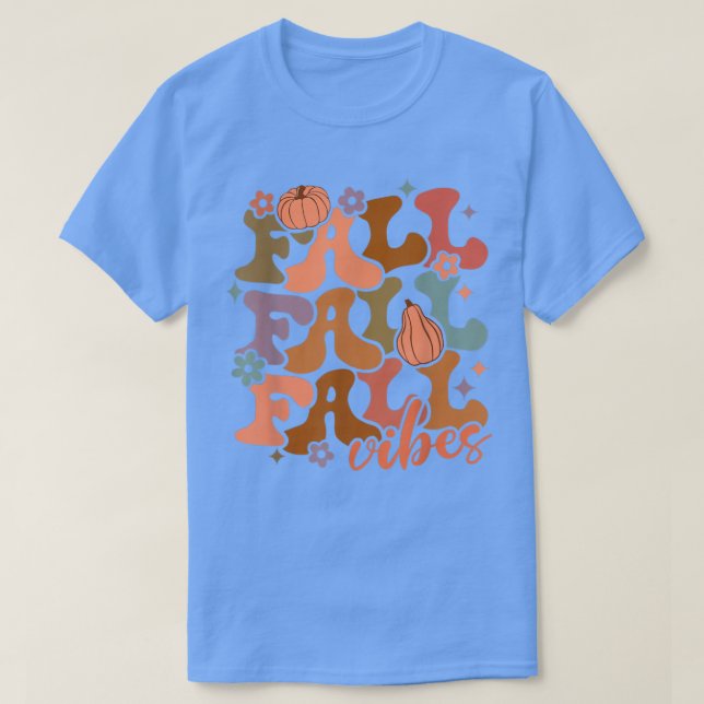 Fall Vibes Retro Groovy Pumpkin Gewürzpumpen Fall T-Shirt (Design vorne)