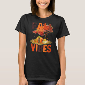 Fall Vibes Retro Pumpkin Gewürzkaffee im Herbst al T-Shirt