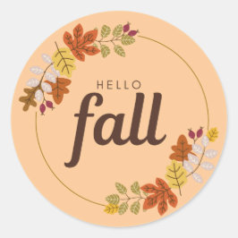 Fall Vibes Runder Aufkleber