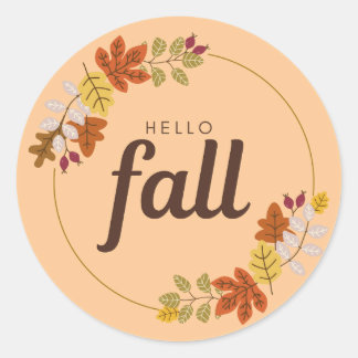 Fall Vibes Runder Aufkleber