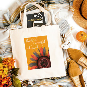Fall Vibes Sonnenblume Herbst Danksagung Totbeutel Tragetasche