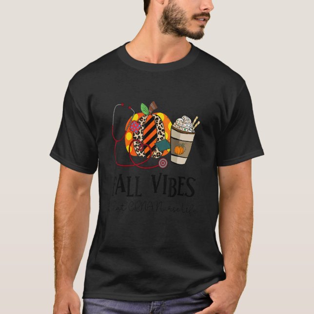 Fall Vibes und das CRNA Krankenpflege Leopard Pump T-Shirt (Vorderseite)