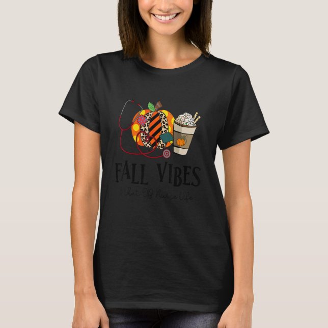 Fall Vibes und dieser OB Krankenpflege Leopard Pum T-Shirt (Vorderseite)