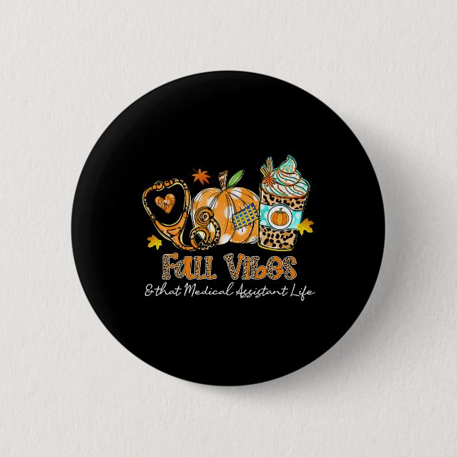 Fall Vibes und jenes medizinische Stethoscop Button (Vorderseite)
