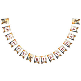 Fall Vibes Wasserfarben Hirsch - Geburtstag Wimpelkette