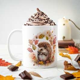 Fall Vibes Watercolor Igel - Kaffeetasse