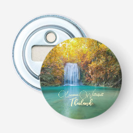 Fall View von Erawan Wasserfall Thailand Flaschenöffner