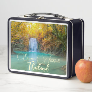 Fall View von Erawan Wasserfall Thailand Metall Brotdose
