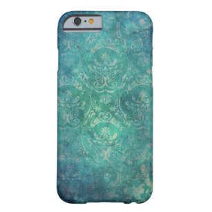 Fall Vintag Blue Damask iPhone 6 Barely There iPhone 6 Hülle