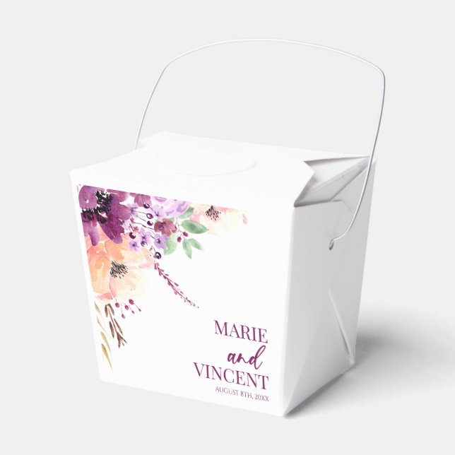 Fall Violet Magenta Lila Blume Geschenkschachtel (Vorderseite)