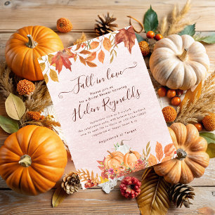 Fall von Liebe Boho Fall Pumpkin Brautparty Ankündigung