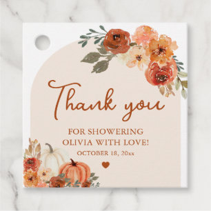 Fall von Liebe Boho Pumpkin Brautparty Gefallen Ta Geschenkanhänger