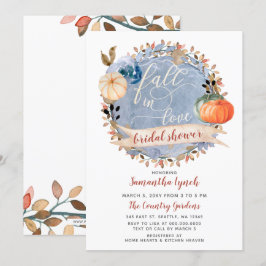 Fall von Liebe Pumpkin-Brautparty Einladung