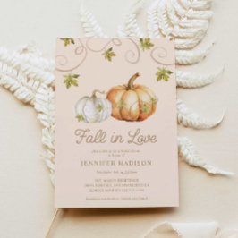 Fall von Liebe Pumpkin-Brautparty Einladung