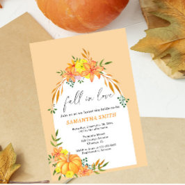 Fall von Liebe Pumpkin-Brautparty Einladung