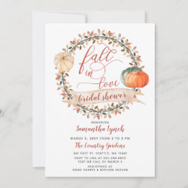 Fall von Liebe Pumpkin-Brautparty Einladung