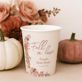 Fall von Liebe Pumpkin-Brautparty Pappbecher