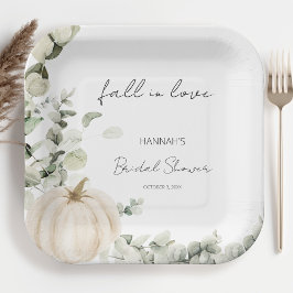 Fall von Liebe Pumpkin-Brautparty Pappteller