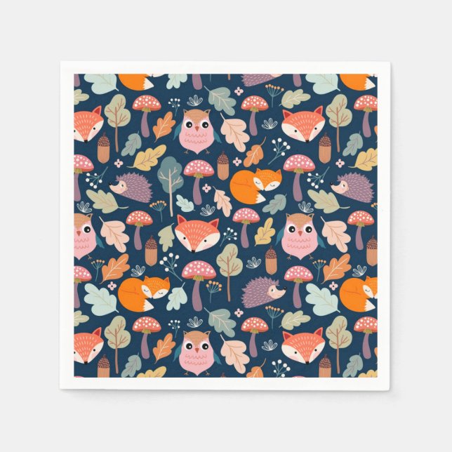 Fall/Wald Serviette (Vorderseite)